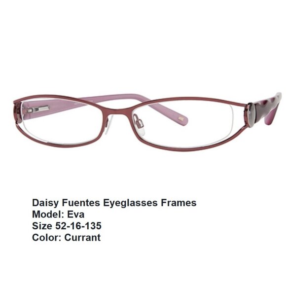 Daisy Fuentes Accessories - Daisy Fuentes Eva 52-16-135 Eyeglasses Frames Currant